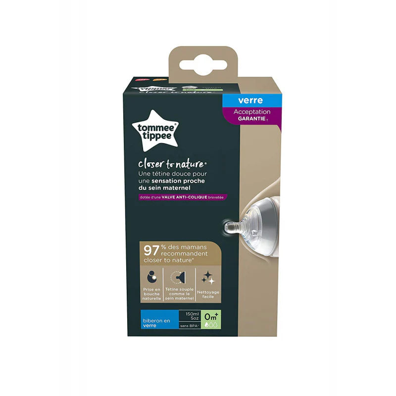 Tommee Tippee Closer To Nature Glass Bottle | 150 ml