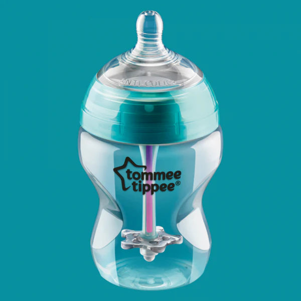 Tommee Tippee Advanced Anti Colic X2, 260 ml Slow Bottle with Heat Sensing Tube