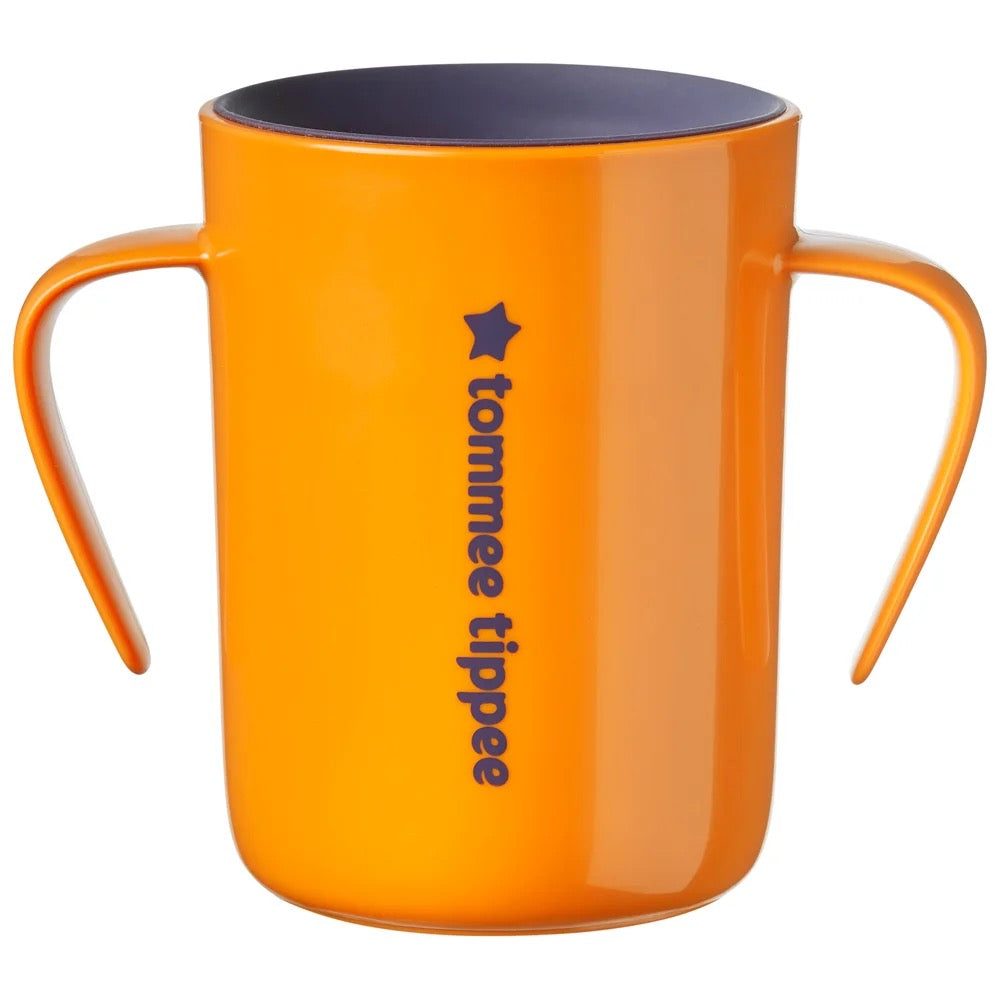 Tommee Tippee Easiflow 360° Cup w Handles | 200ml | 6m+ | Orange