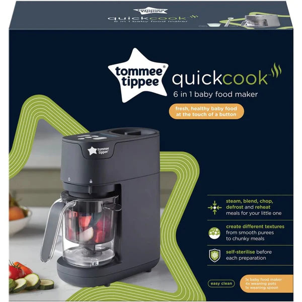 Tommee Tippee - 6-in-1 Baby Food Maker | Black