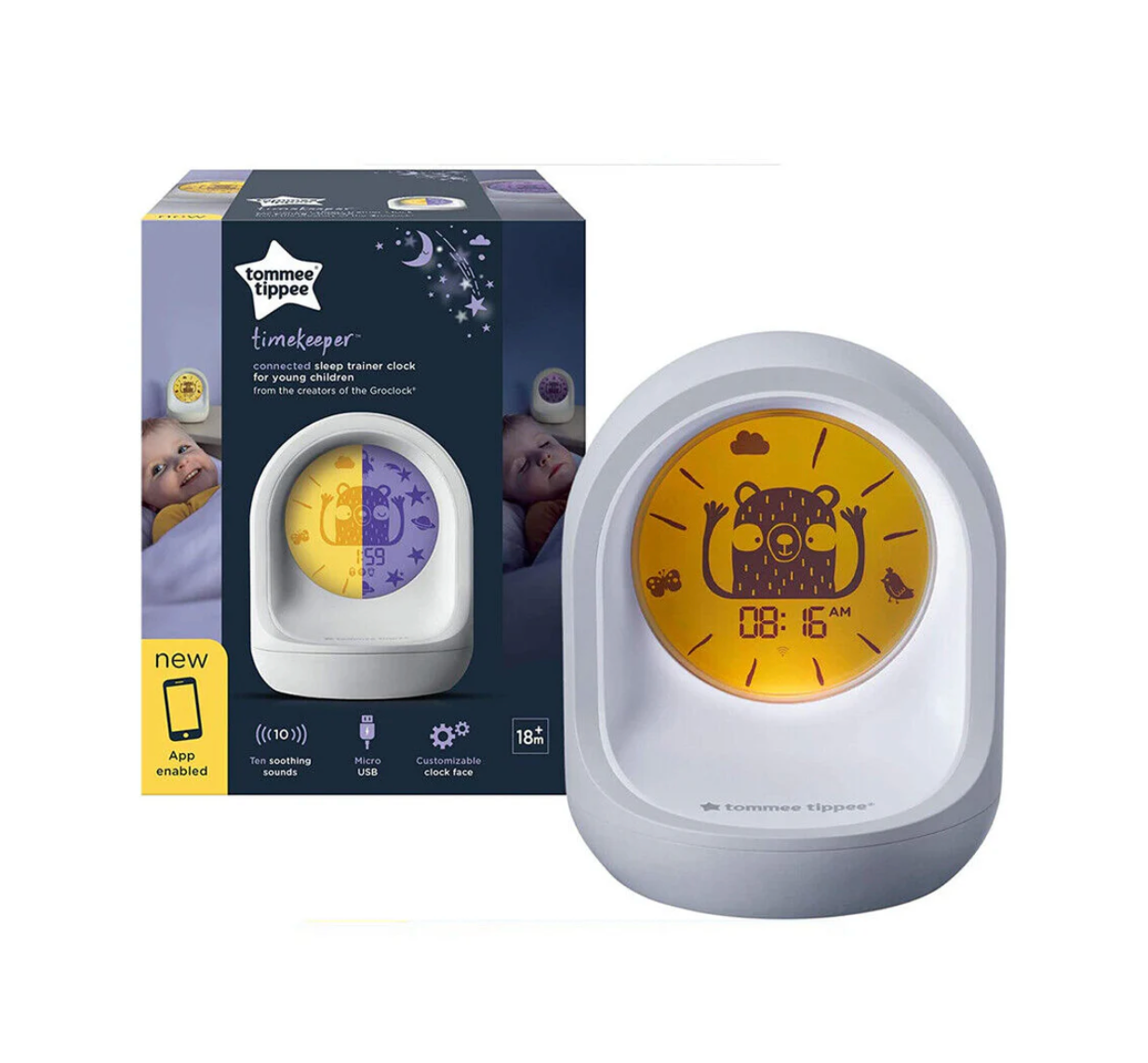 Tommee Tippee - Time Keeper | Connected Sleep Trainer Clock