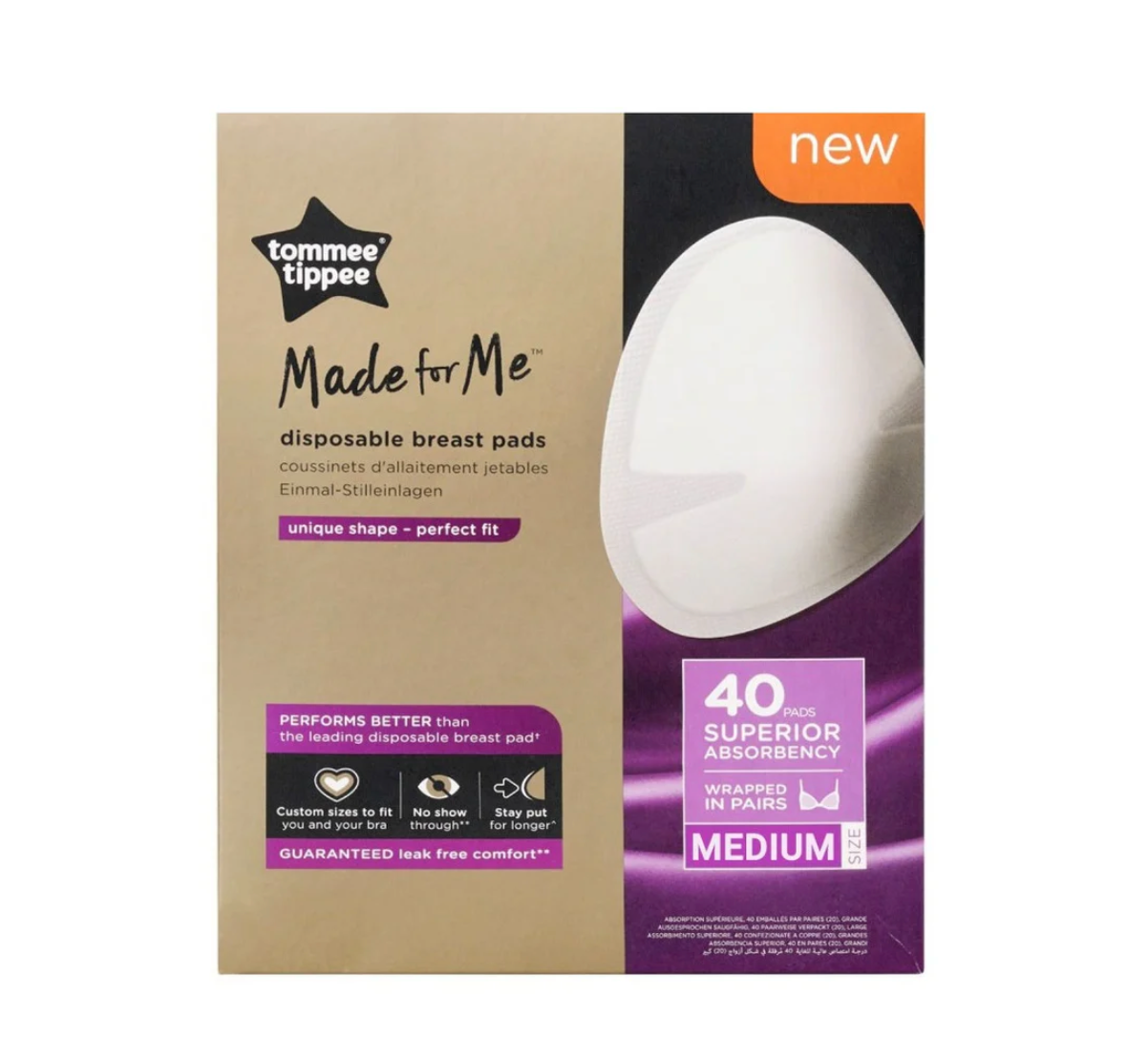 Made for Me Breast Pads Medium , 40 Pack