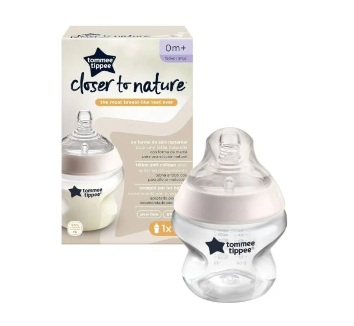 Tommee Tippee Closer to Nature Slow Flow Bottle,150ml