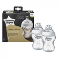 Tommee Tippee Closer to Nature 260 ml Feeding Bottles, X2 Bottles