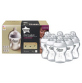 Tommee Tippee Closer to Nature Clear Bottles, 260 ml, Pack of 6