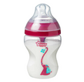 Tommee Tippee Advanced Anti Colic Decorated Bottle with Heat Sensing Tube, 260 ml, Girl