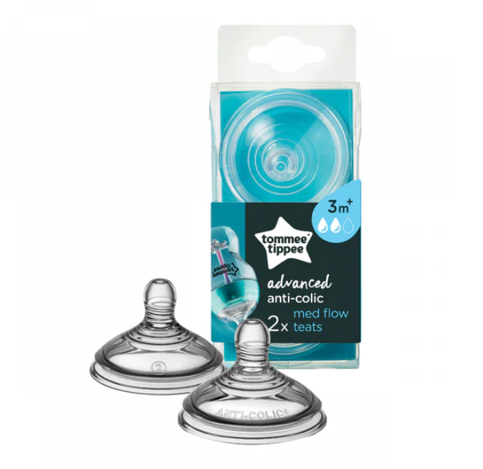 Tommee Tippee Advanced Anti-Colic Medium Flow Teats (3m+) x2