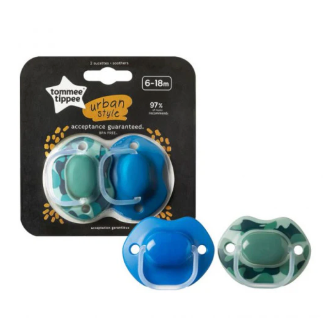 Tommee Tippee Soother Urban 6-18 Months Camo & Blue