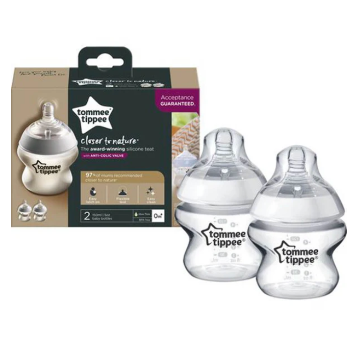 Tommee Tippee Two Closer to Nature Bottles, 150ml