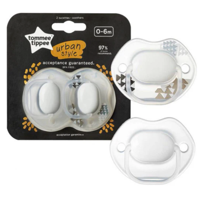 Tommee Tippee Urban Style 2 Soothers 0 - 6 Months