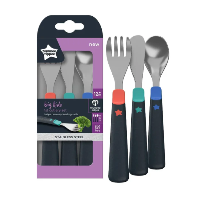 Tommee Tippee - Big Kids First Cutlery Set 12m+