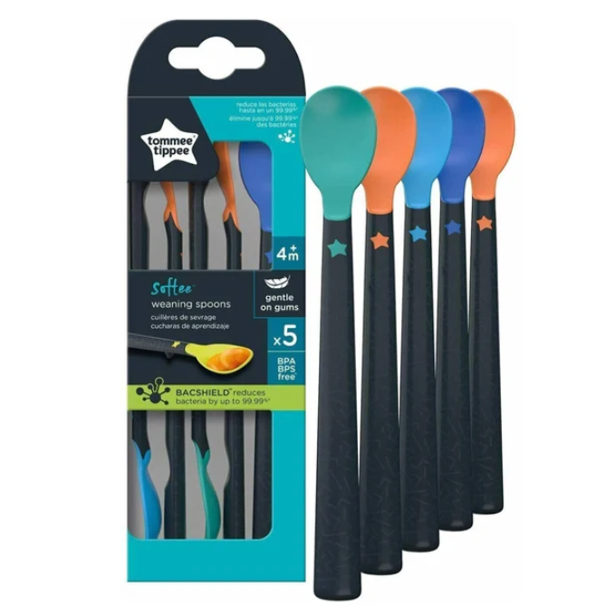 Tommee Tippee - Soft Weaning Spoons (5 Pcs) 4m+