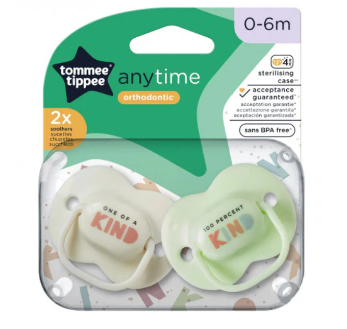 Tommee Tippee - Anytime Soothers "Kind" 0-6m | 2 Pack