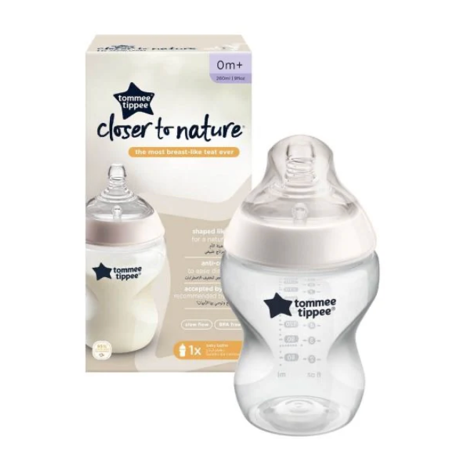 Tommee Tippee Closer to Nature Slow Flow, 260 ml Bottle
