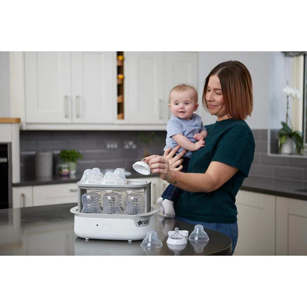 Tommee Tippee Super Steam Advanced Electric Steriliser for 6 Baby Bottles, Black